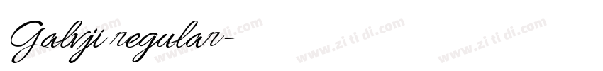 Galvji regular字体转换